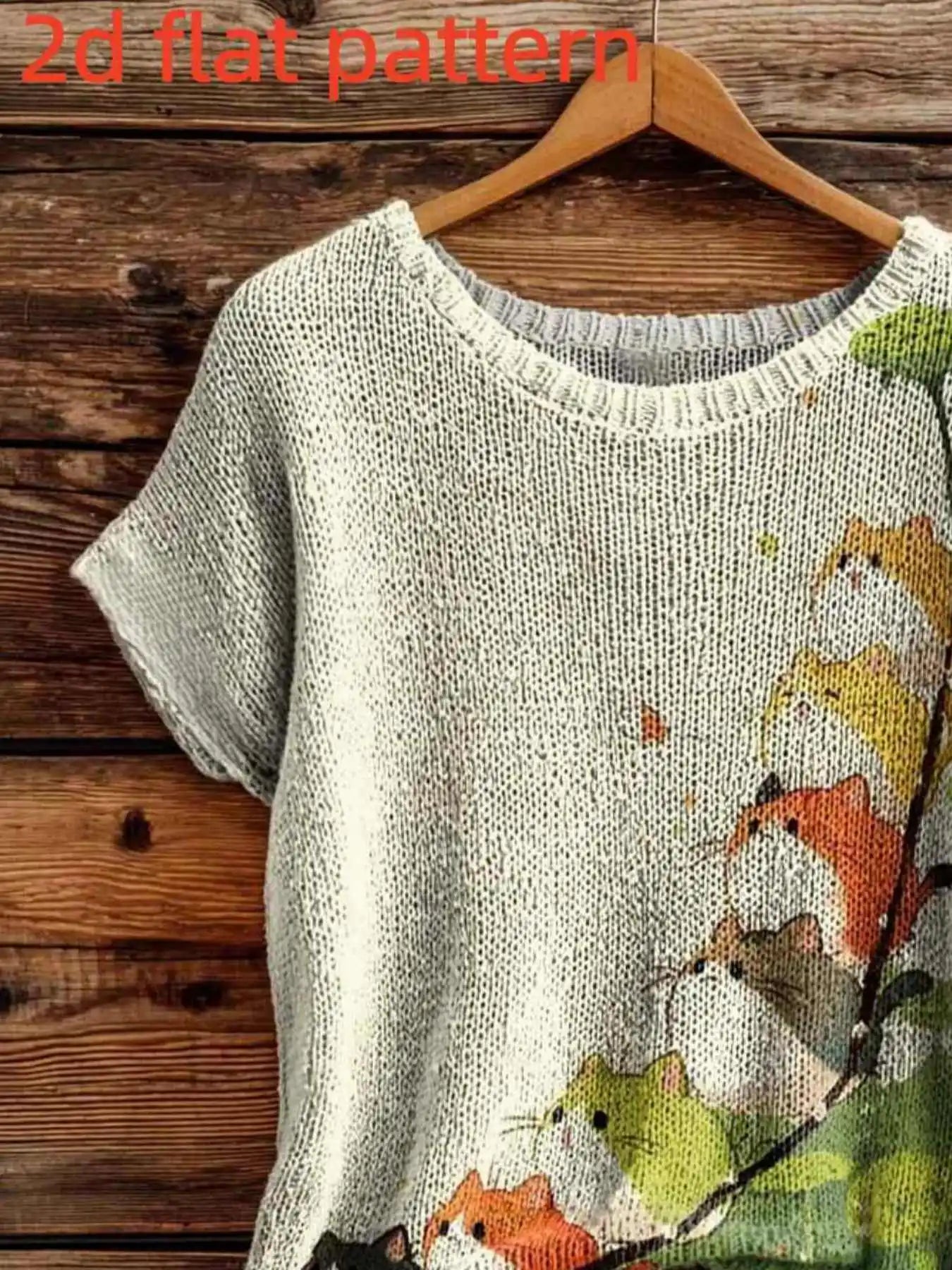Printed Design Sleeveless Round Neck Top for Women