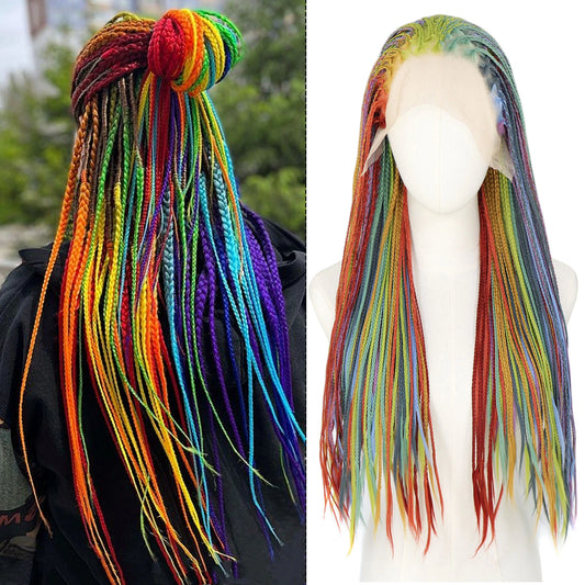 Rainbow Box Braided Wig