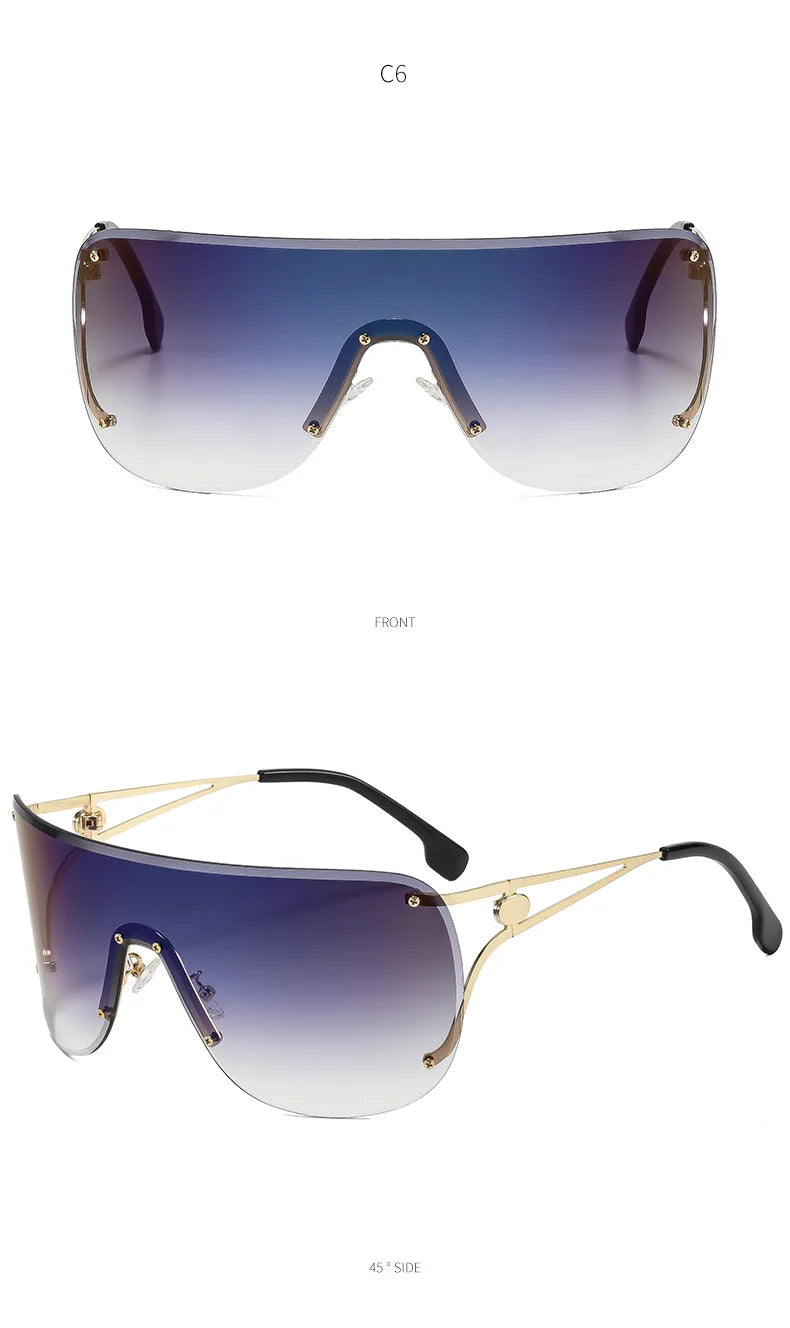 Oversized Shield Fashion Sunglasses