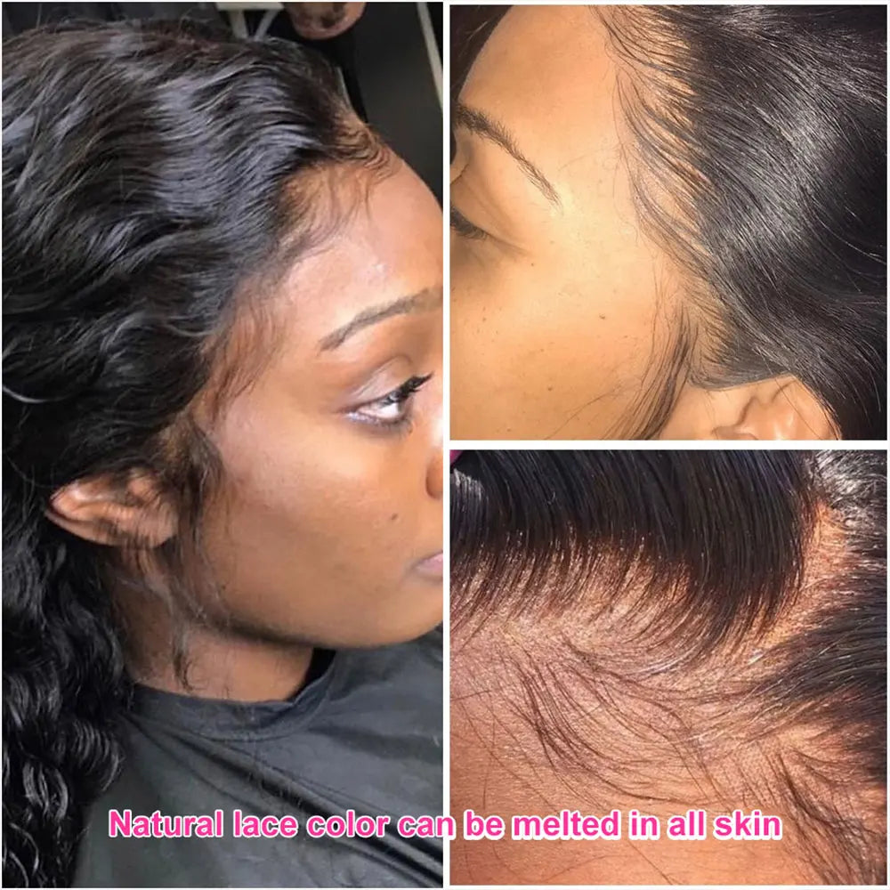 Natural Curly Deep Water Wave Lace Front Bob Wig For Women