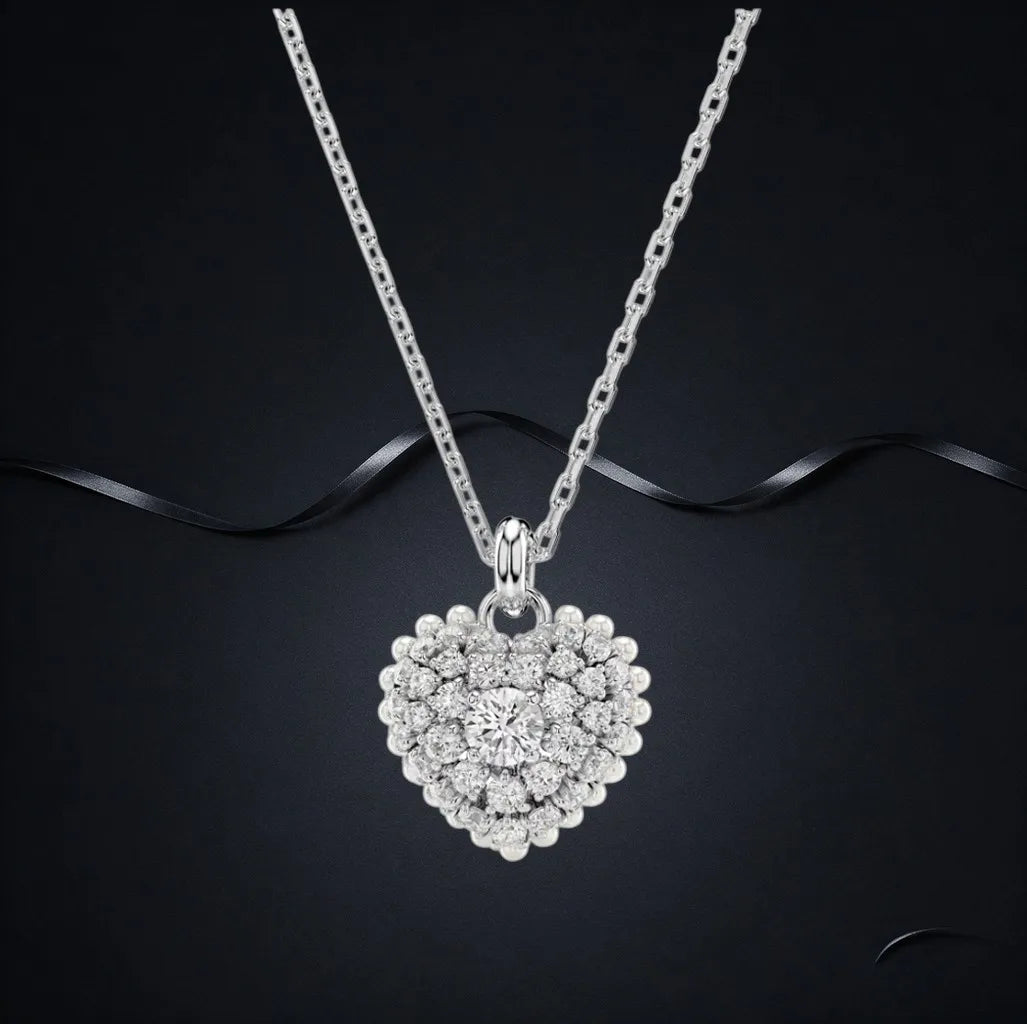 Faceted Crystal Necklace And Earrings