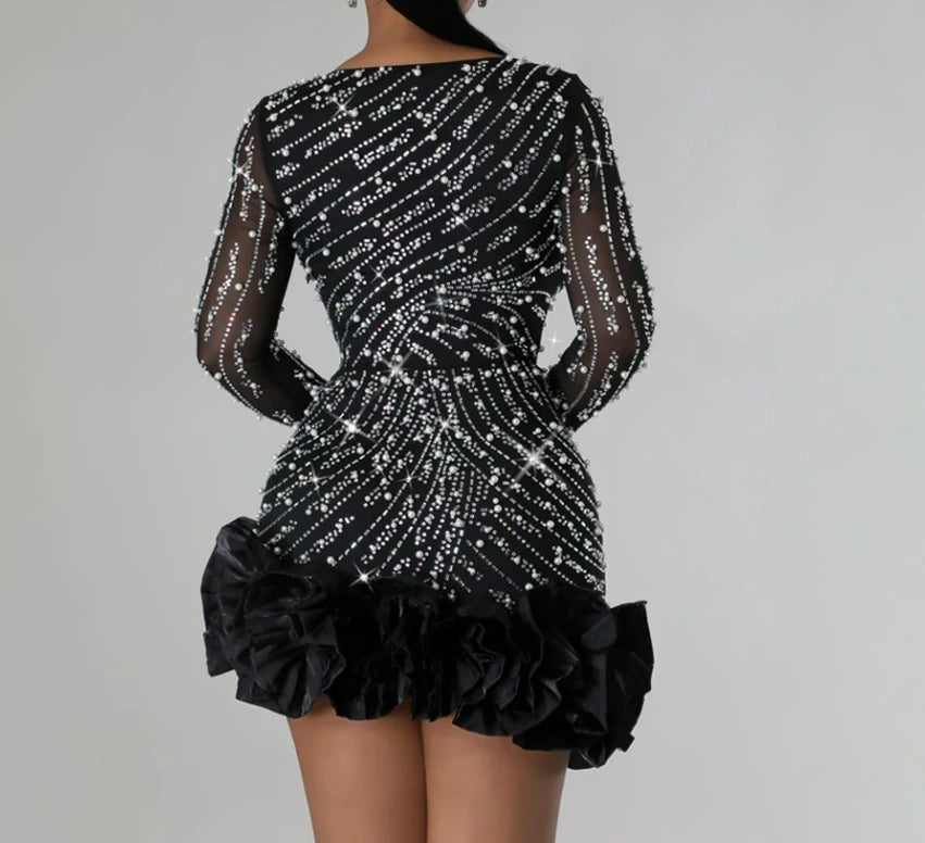 Rhinestone Mini Dress