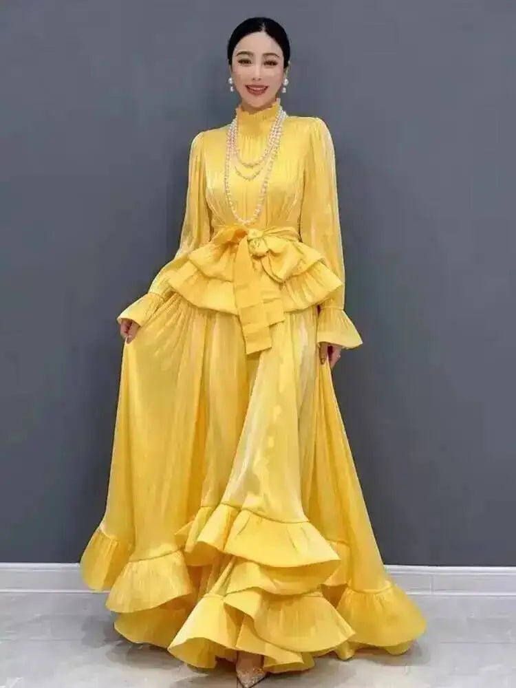 Bell Sleeve Two Piece Maxi Skirt Set