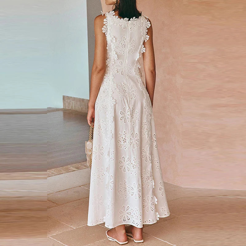 Lace Jacquard Banquet Dress