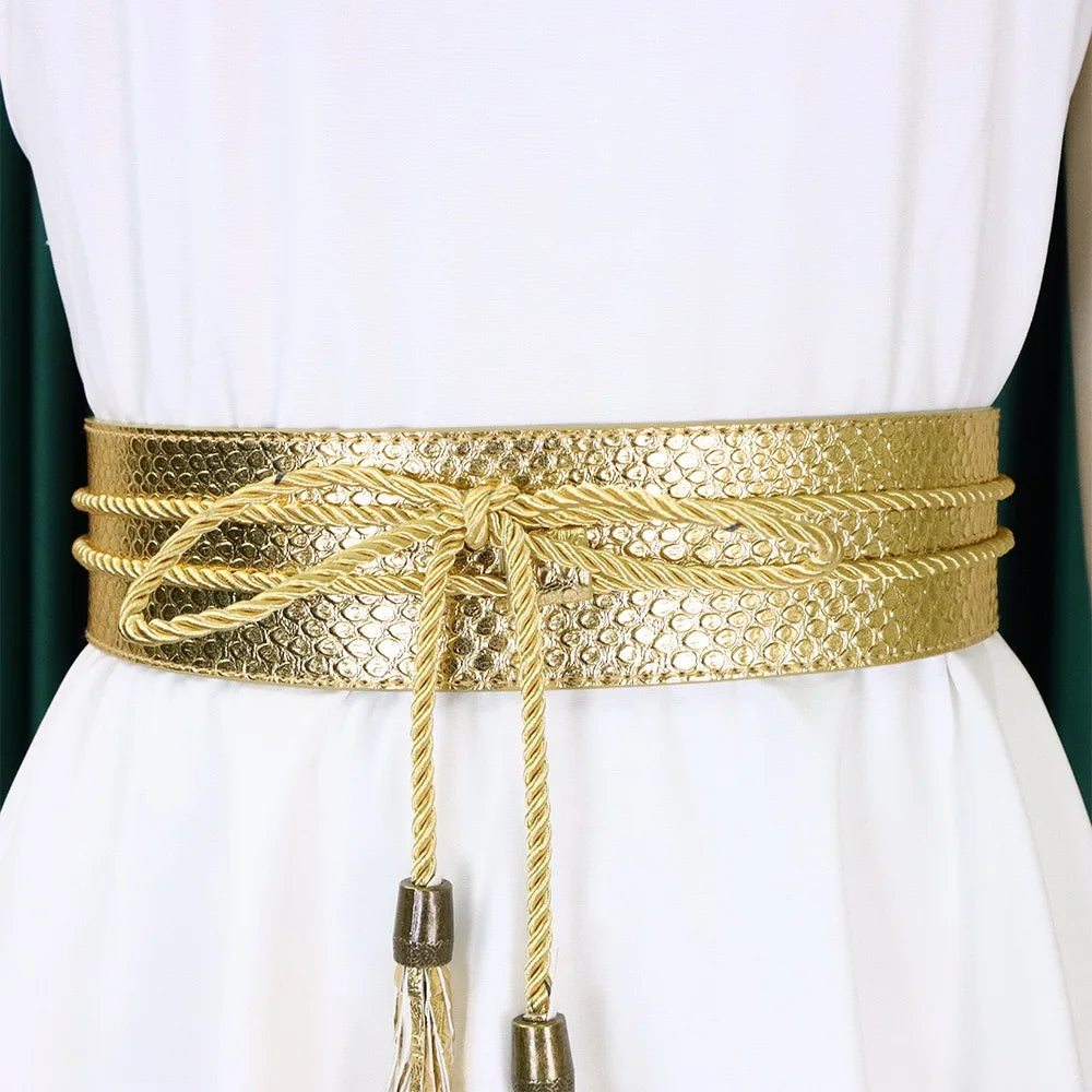 2 Pieces Pants Sets Womens Outfits Blouse Extra Long Sleeveless Backless Belt Waisted & Wide Leg Pants Pleated Floor Length Sets