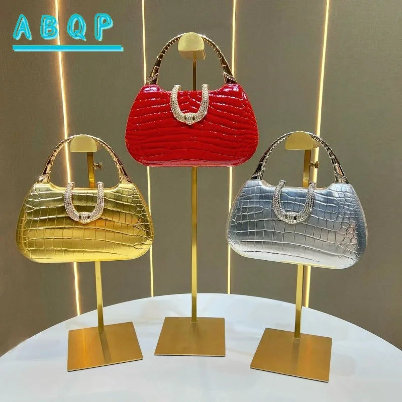 New Banquet Handbag Diamond-encrusted Fashion Dinner Women's Handbag High-quality Fashion Women's Shoulder Oblique Bag