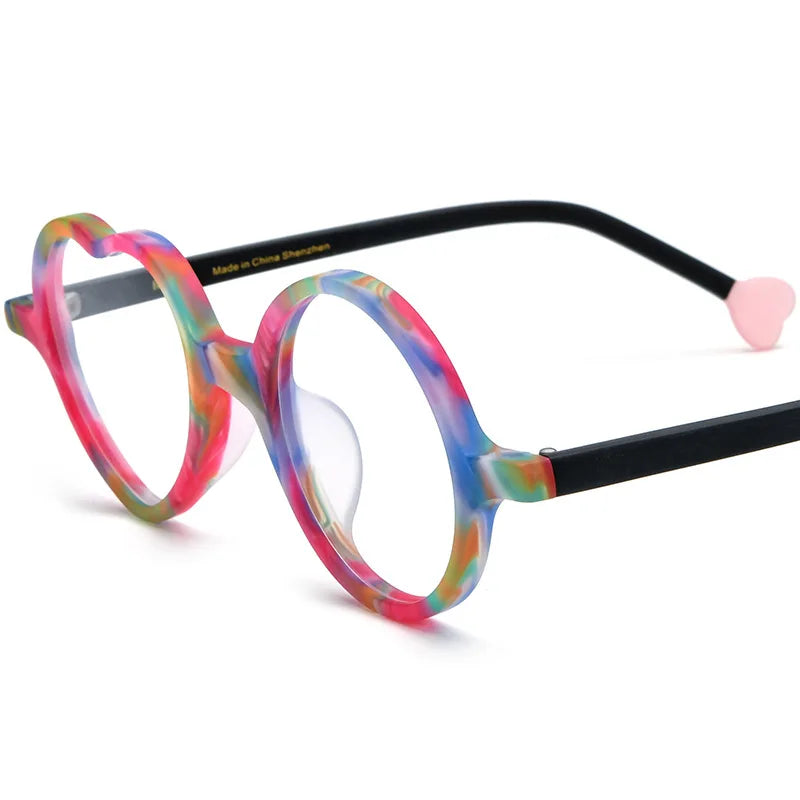 Colorful Heart Frame Fashion Glasses