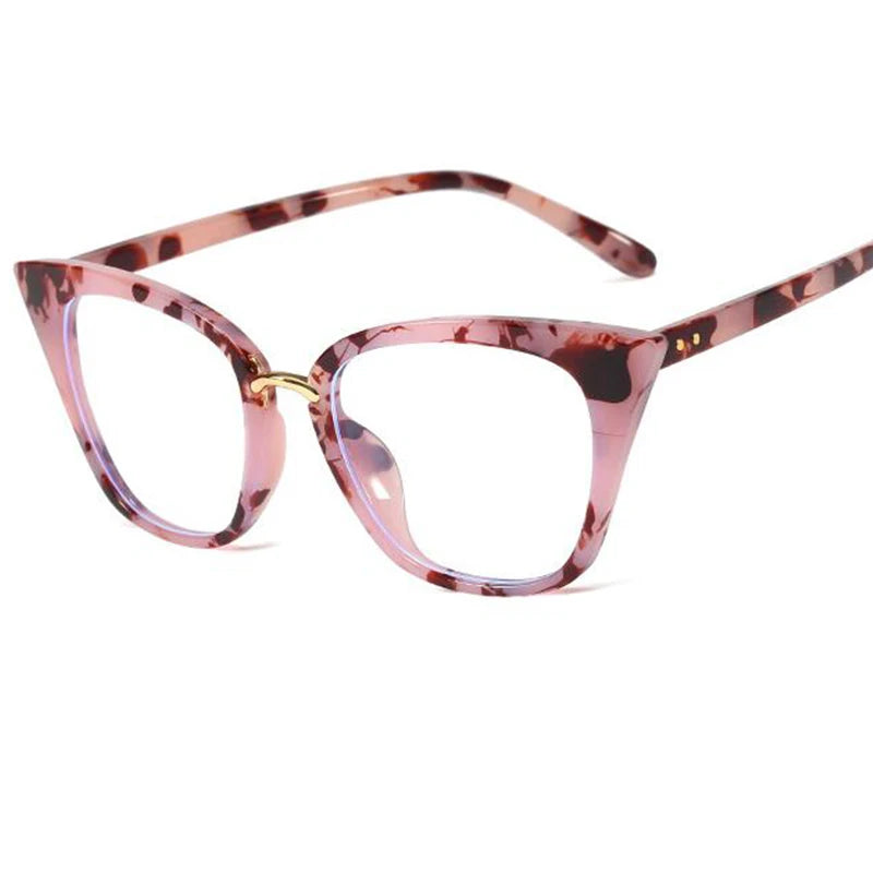 Leopard Blue Light Filter Prescription Glasses for Women