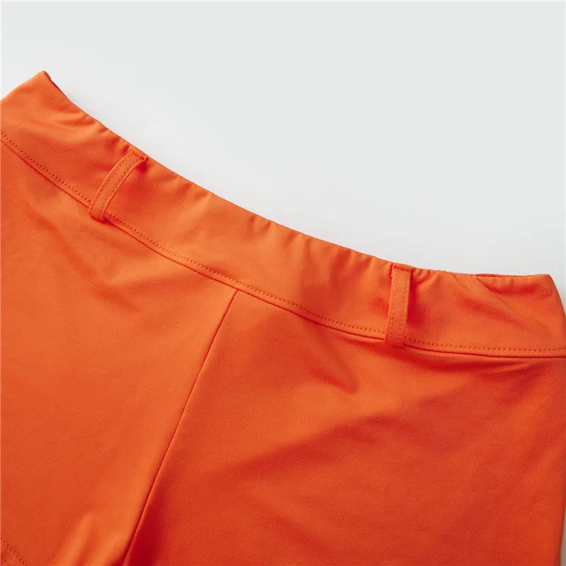 Velma Inspired Orange Three Piece Costume Set for Women