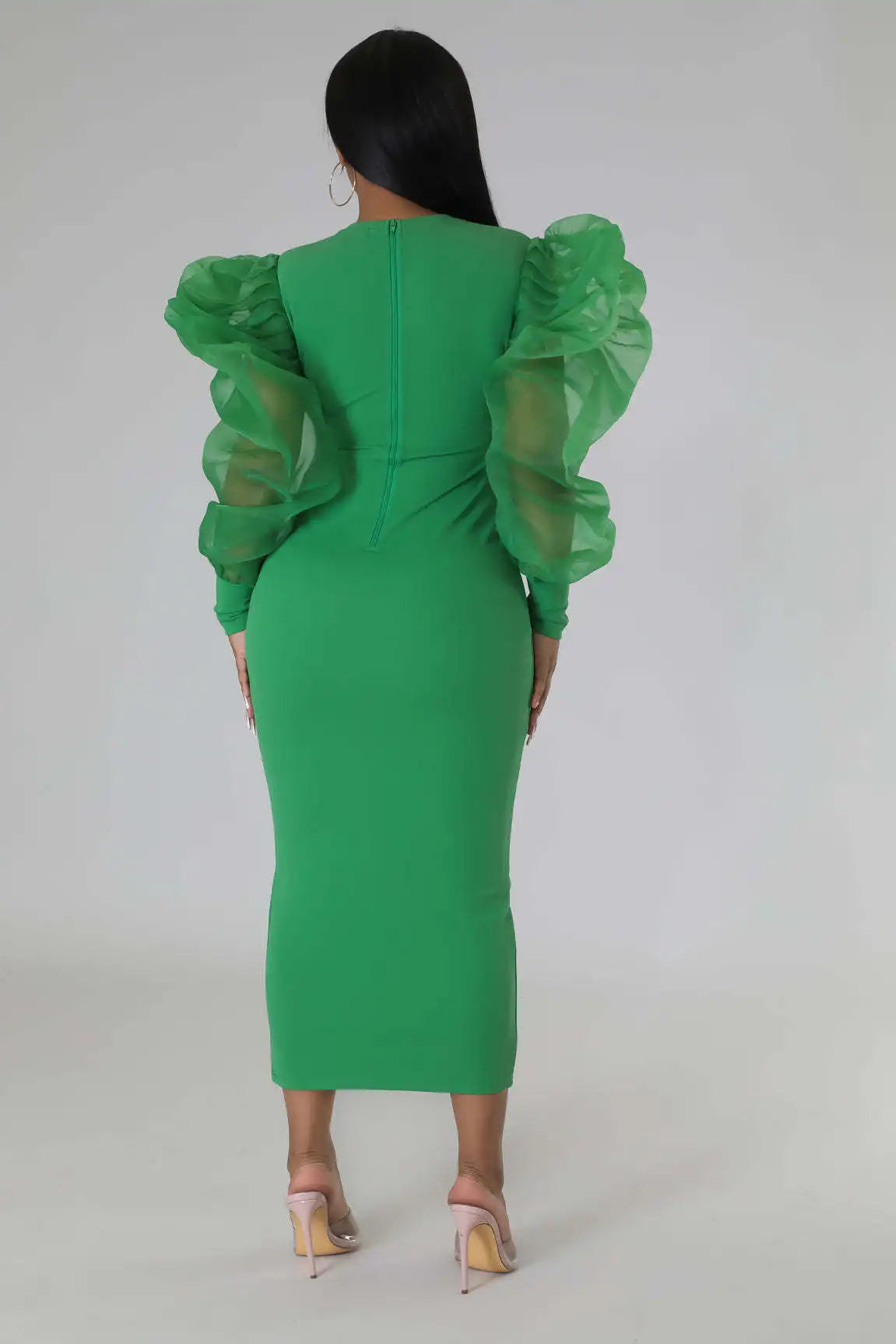 Women White Long Dress Lace Lantern Full Sleeve Round Neck A Line Dresses Elegant Ladies Splice Skirts Autumn Formal Vestidos