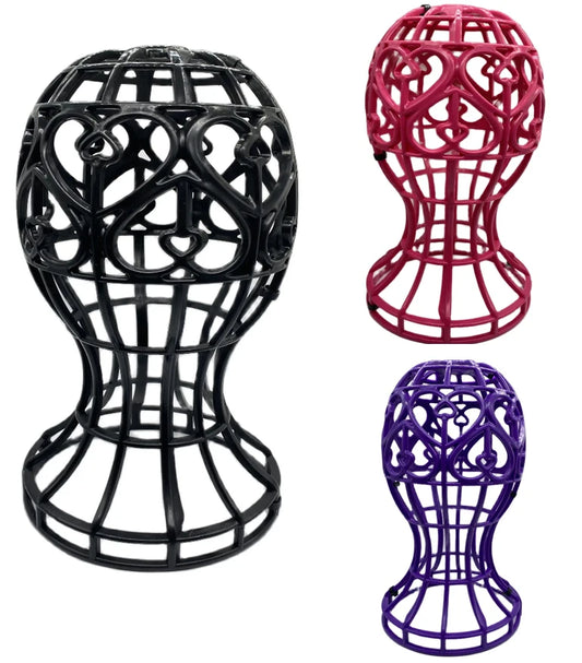 Portable Foldable Lantern Shape Plastic Wig Stand For Women