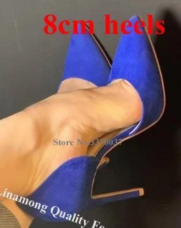 Elegant Dark Green Suede Pointed Toe Stiletto Pumps for Women