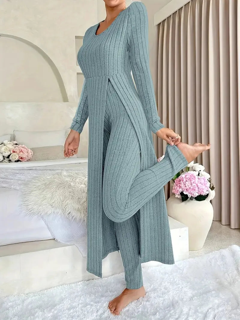 Autumn Casual Two Piece Top And Pants Set for Women