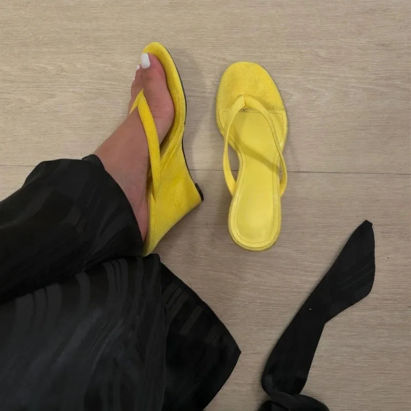 Comfortable Candy Color High Wedge Sandals For Women