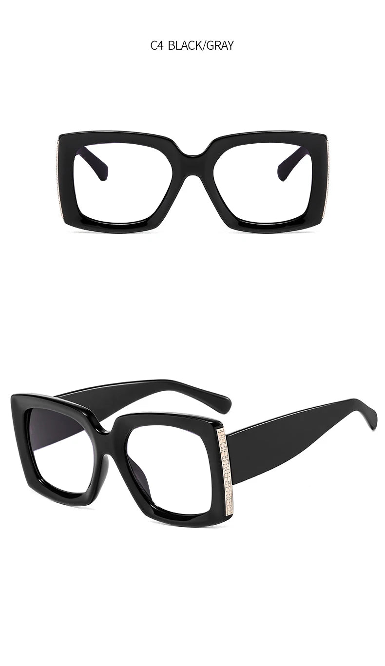 Oversized Square Blue Light Reading Glasses for Women