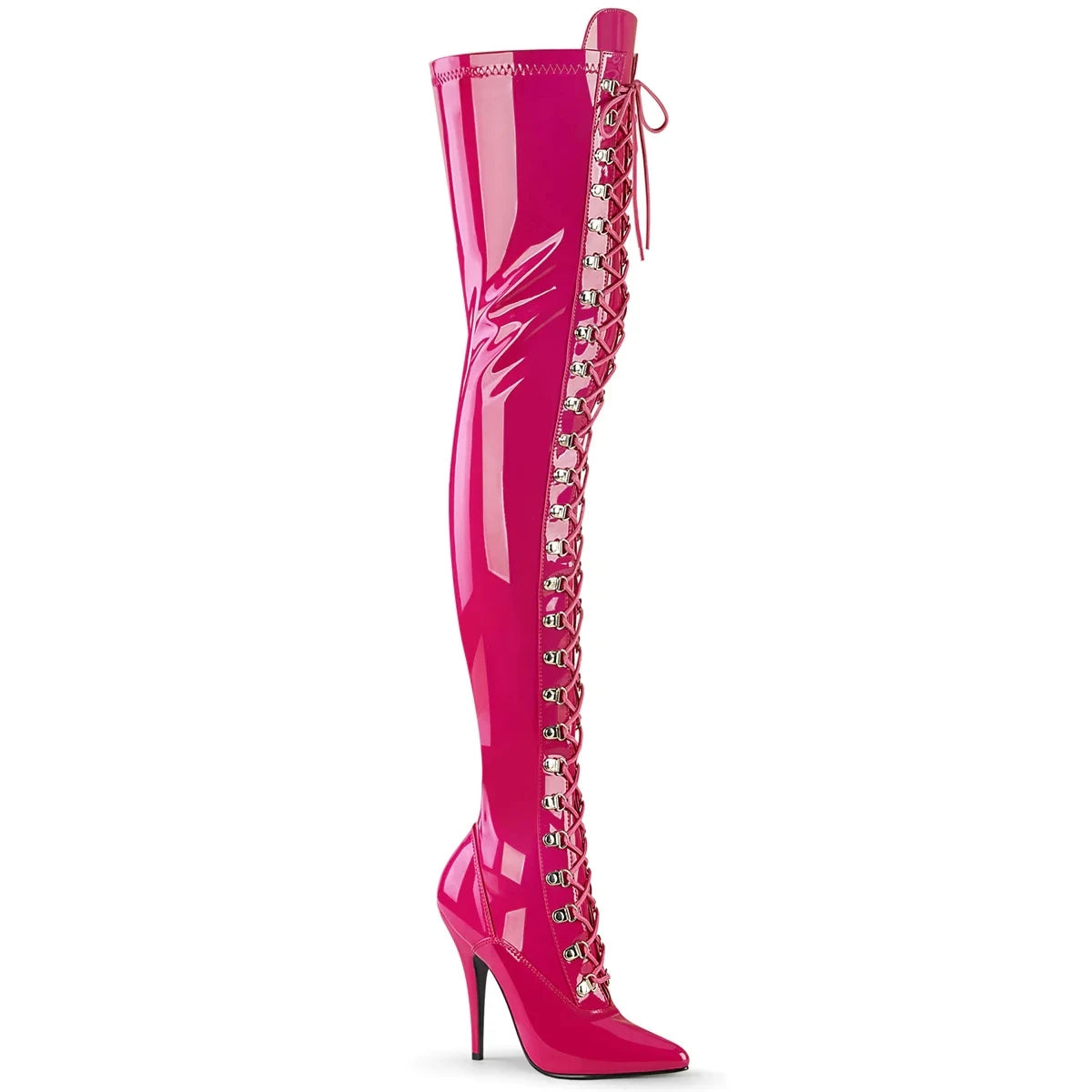 Plus Size Over-The-Knee Leather Stiletto Boots for Women