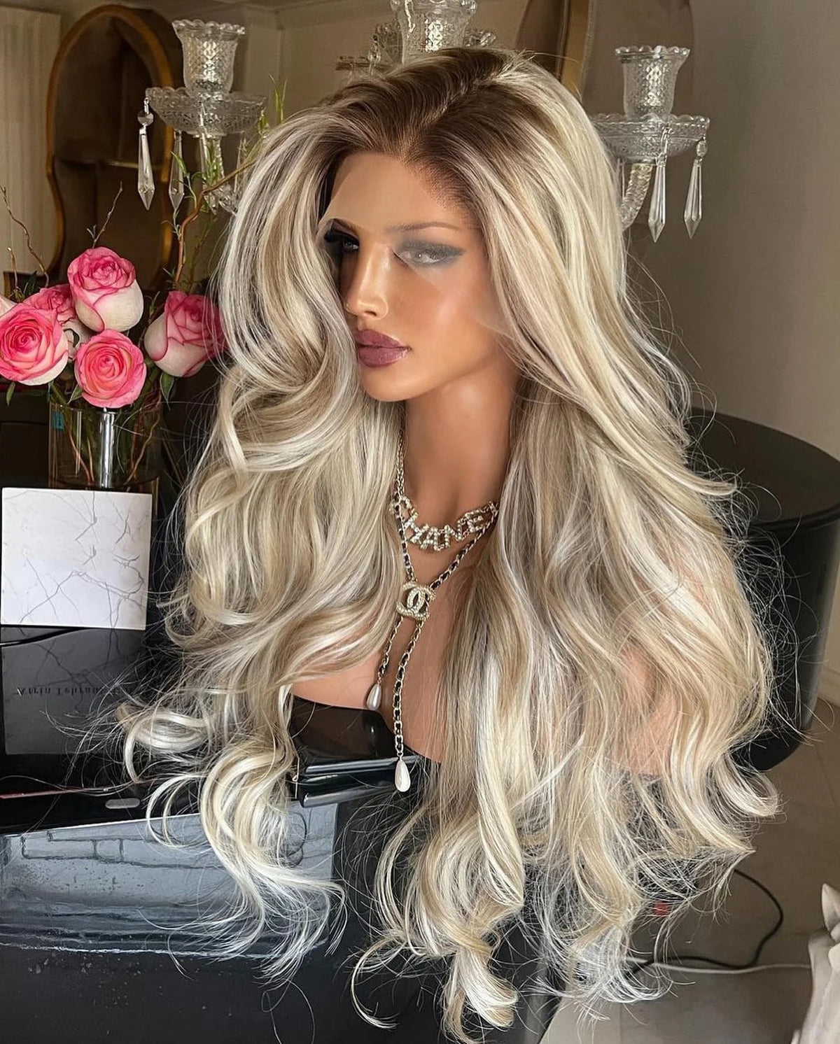 Long Wavy Synthetic Lace Front Wig