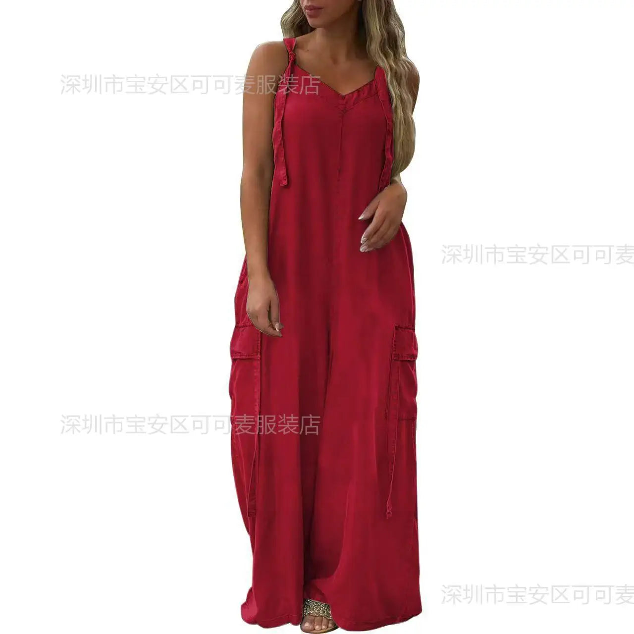 Jumpsuits Women One Piece Sleeveless Overalls Wide Leg Long Pants Casual Loose Rompers Y2k Streetwear Jumpsuit Summer 2025