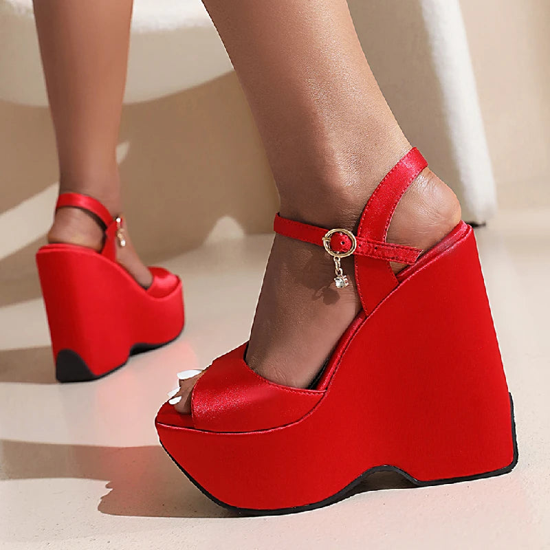 Open Toe Platform Wedge Sandals