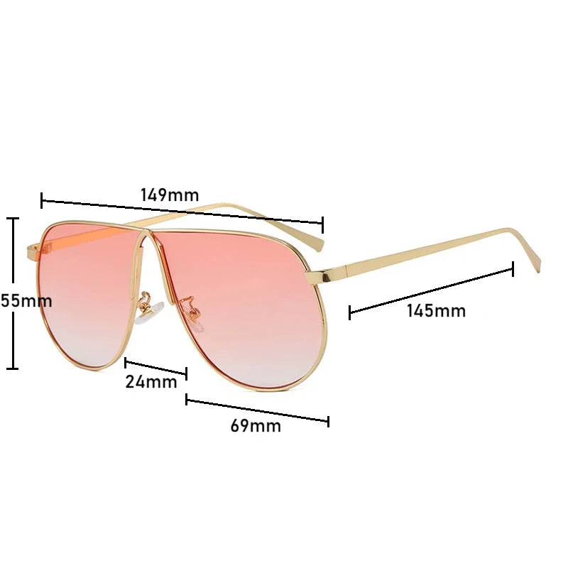 Oversized Gradient Pilot Sunglasses