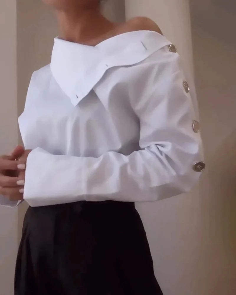 New Fashion Shirt For Women Women 2025 Casual Long-sleeve Button Women's Blouse Spring Chic White Tops Office Shirts Female
