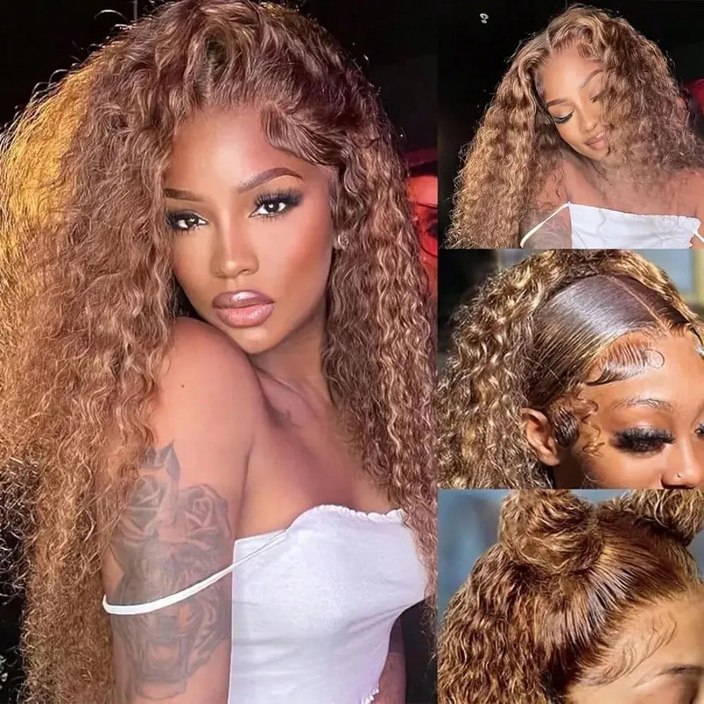 Highlight Human Deep Wave Lace Front Remy Wig For Women