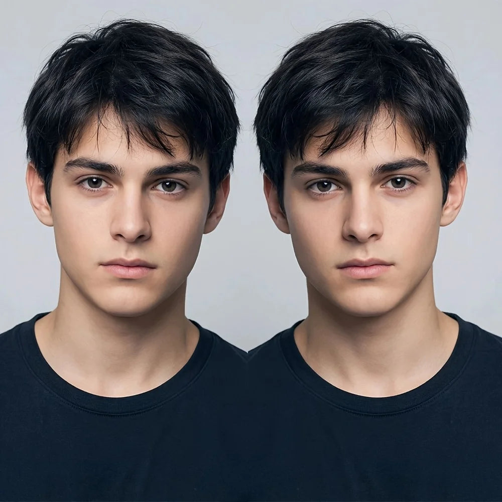 Short Black Pixie Wig With Bangs Made From Remy Straight Human Hair For Women