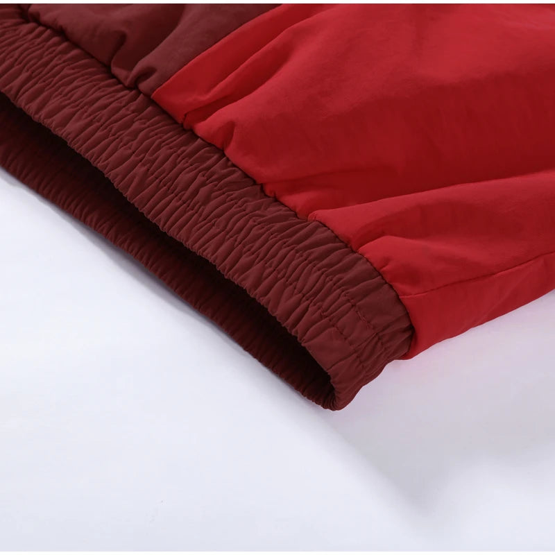 Contrast Half-Zip Stand Collar Short Jacket for Women