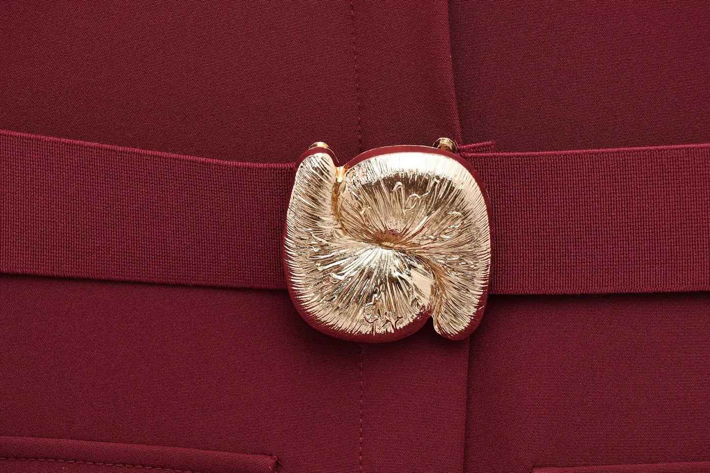 Sleek Belted Round Neck Classic Office Suit Set for Women