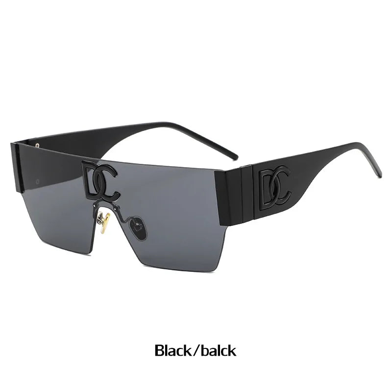 Oversized Shield Sunglasses With UV Protection for Women