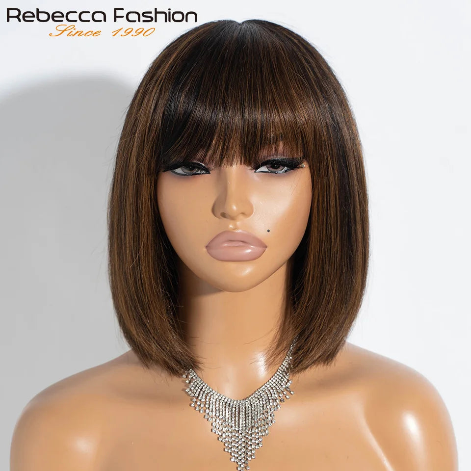 Highlight Blonde Glueless Lace Front Bob Wig for Women