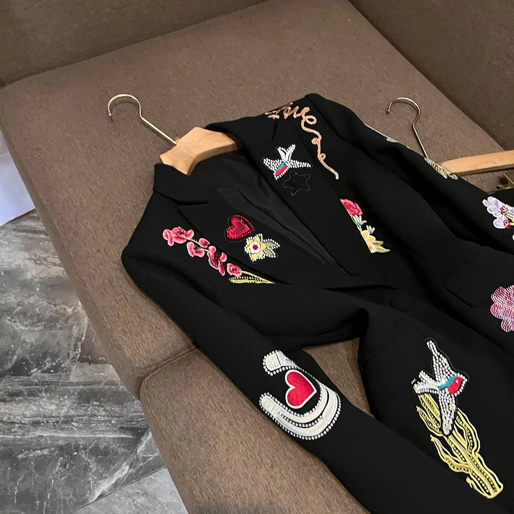 TWOTWINSTYLE Design Sense Solid Two Piece Sets For Women V Neck Long Sleeve Top High Waist Chic Set Female Fashion New KSE542686