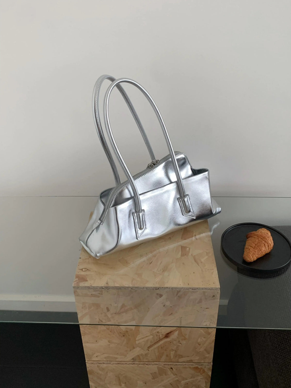 Retro Crocodile Pattern Large Capacity Tote Bag Design Women's Pleated  Leather Shoulder Bag Female Daily Commuter Bag 2025