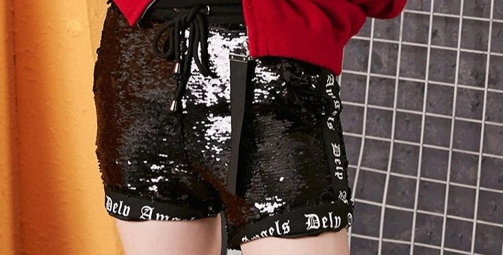Women's Bomber Jackets Spring Autumn Round Neck Loose Red Female Baseball Aviator Coats Sequin with Rhinestones Youthful Chic