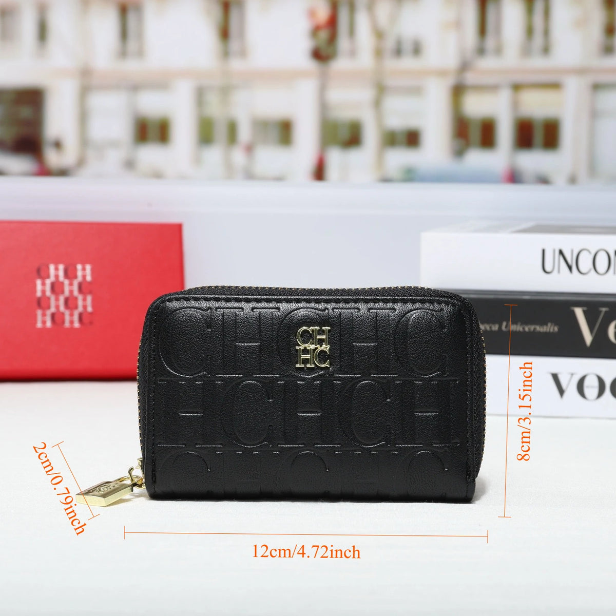Multifunctional Zippered Key Card Holder Pouch for Women