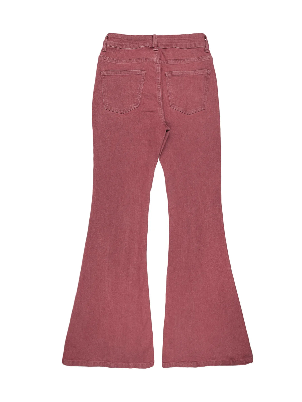 High Waisted Flared Slim Fit Jeans With Pockets for Women