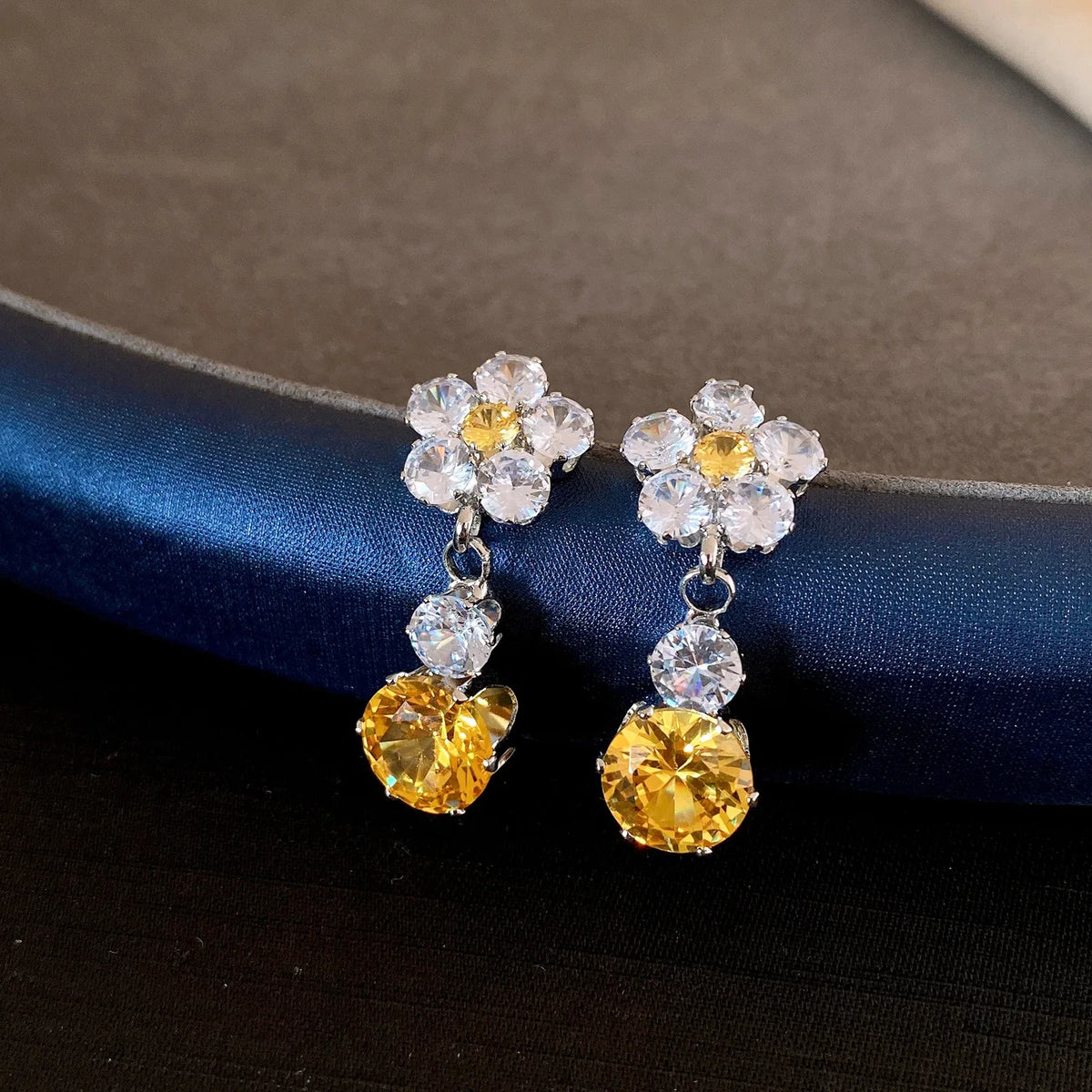Floral Cubic Zirconia Necklace Set