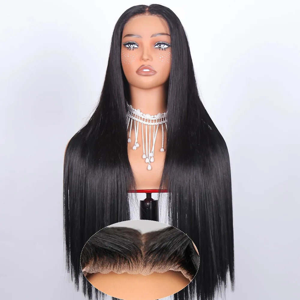 Glueless Straight Human Hair Lace Front Wig for Women