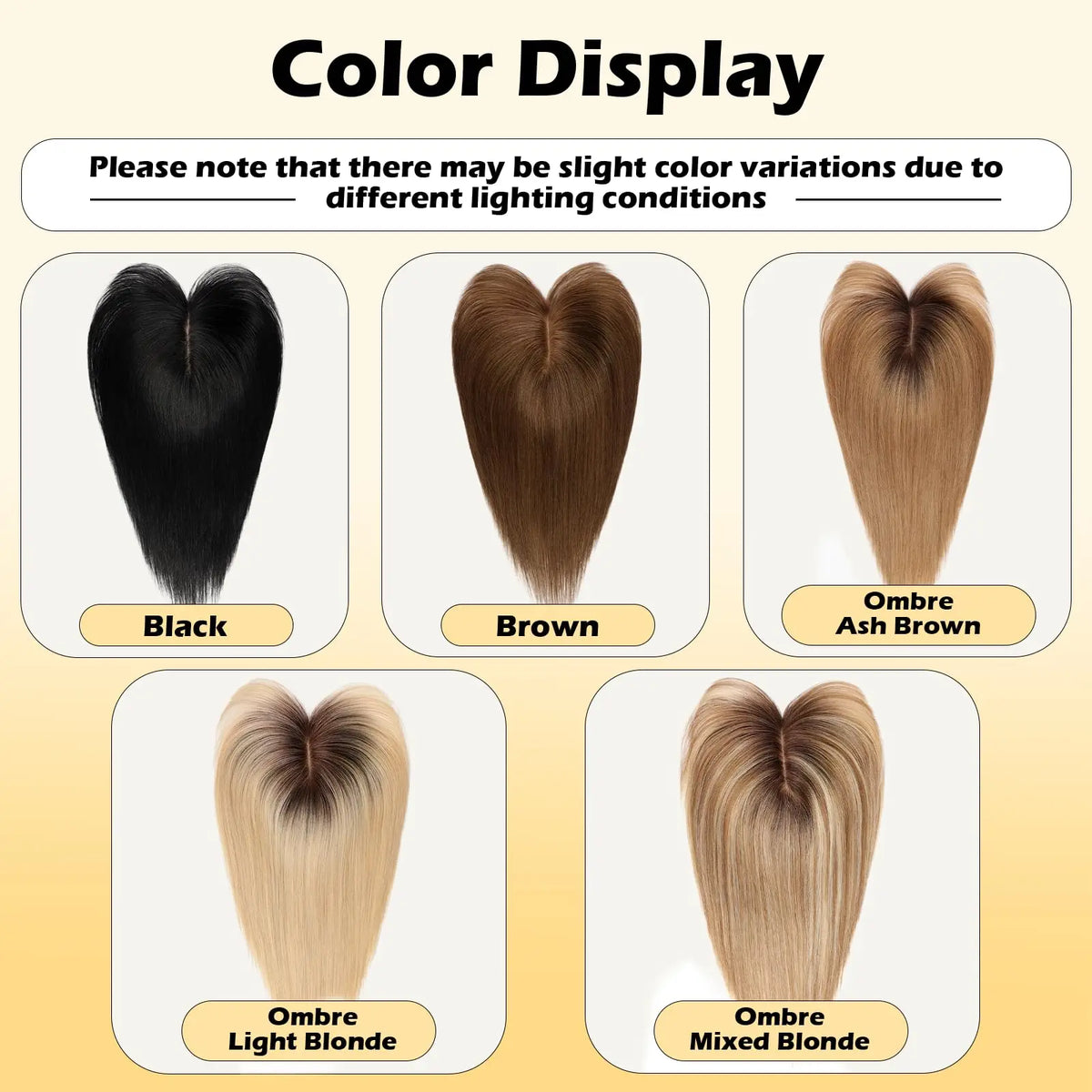 Golden Brown Blonde Mixed Remy Human Hair Topper for Women