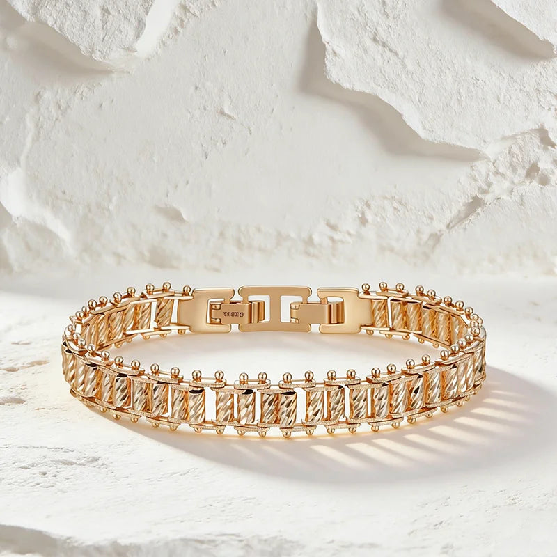 Rose Gold Tone Link Chain Bracelet