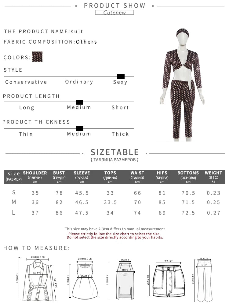 Polka Dot Three Piece Streetwear Outfit Set for Women