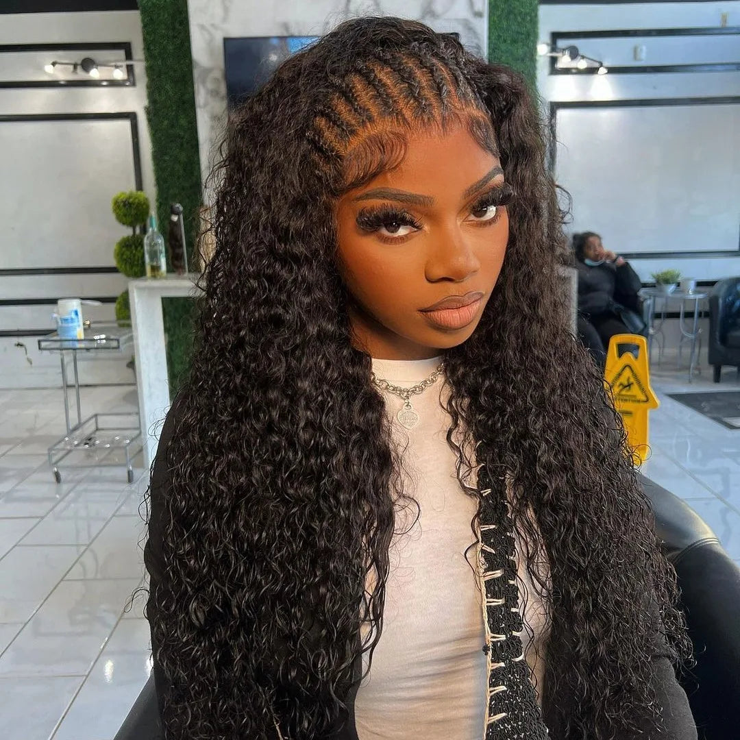 Glueless Deep Wave Water Curl Wig