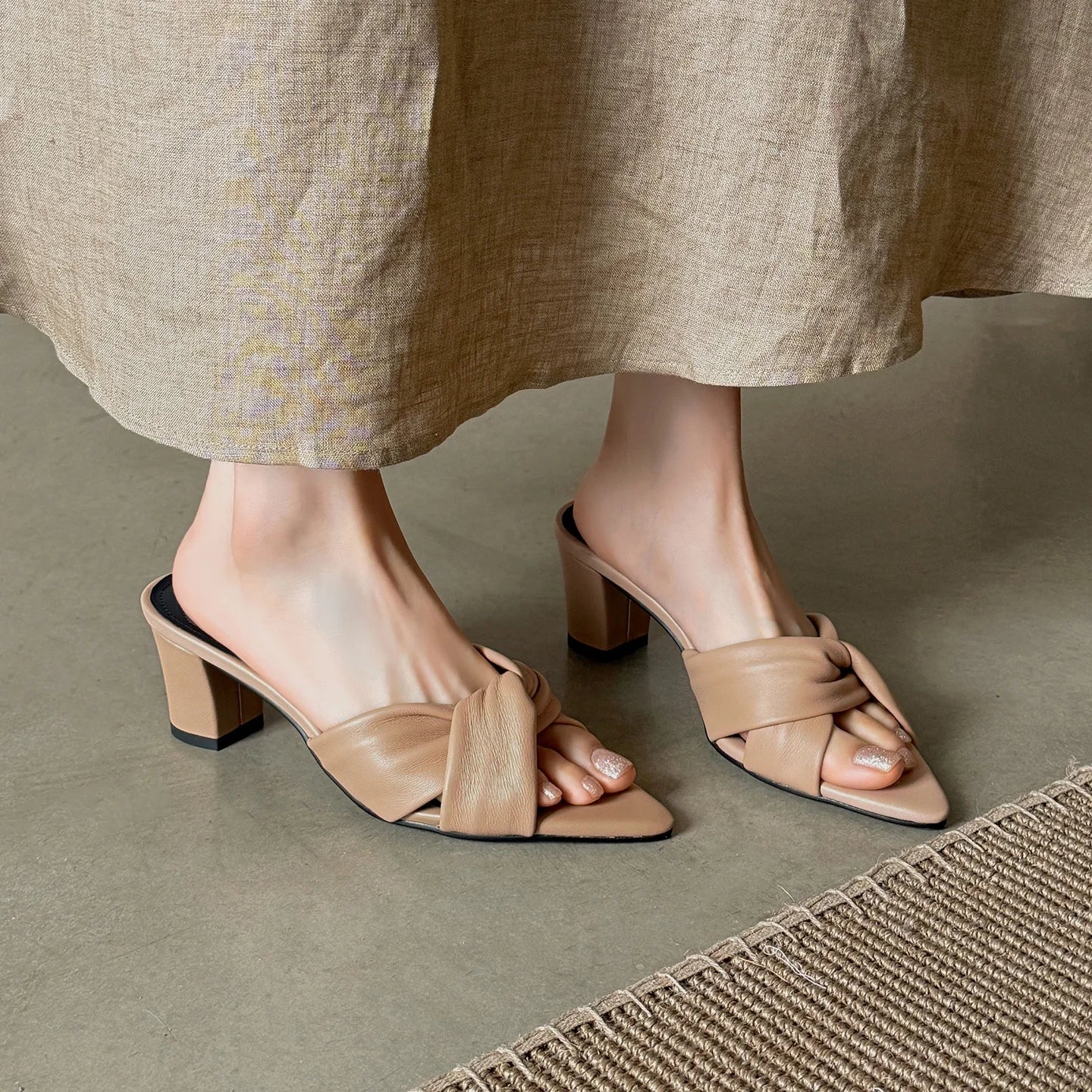 Genuine Leather Back Strap Summer Sandals for Women