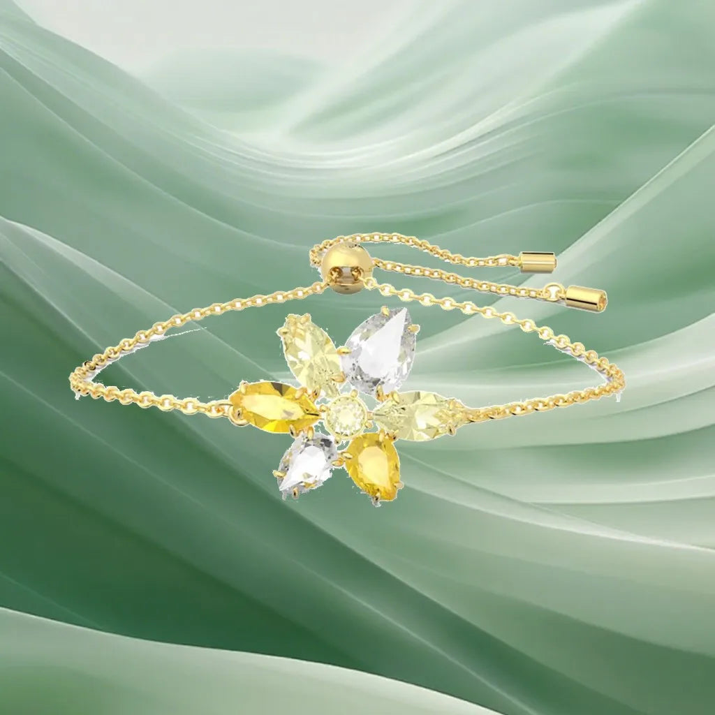 Radiant Mixed-Cut Gold-Plated Crystal Pendant for Women