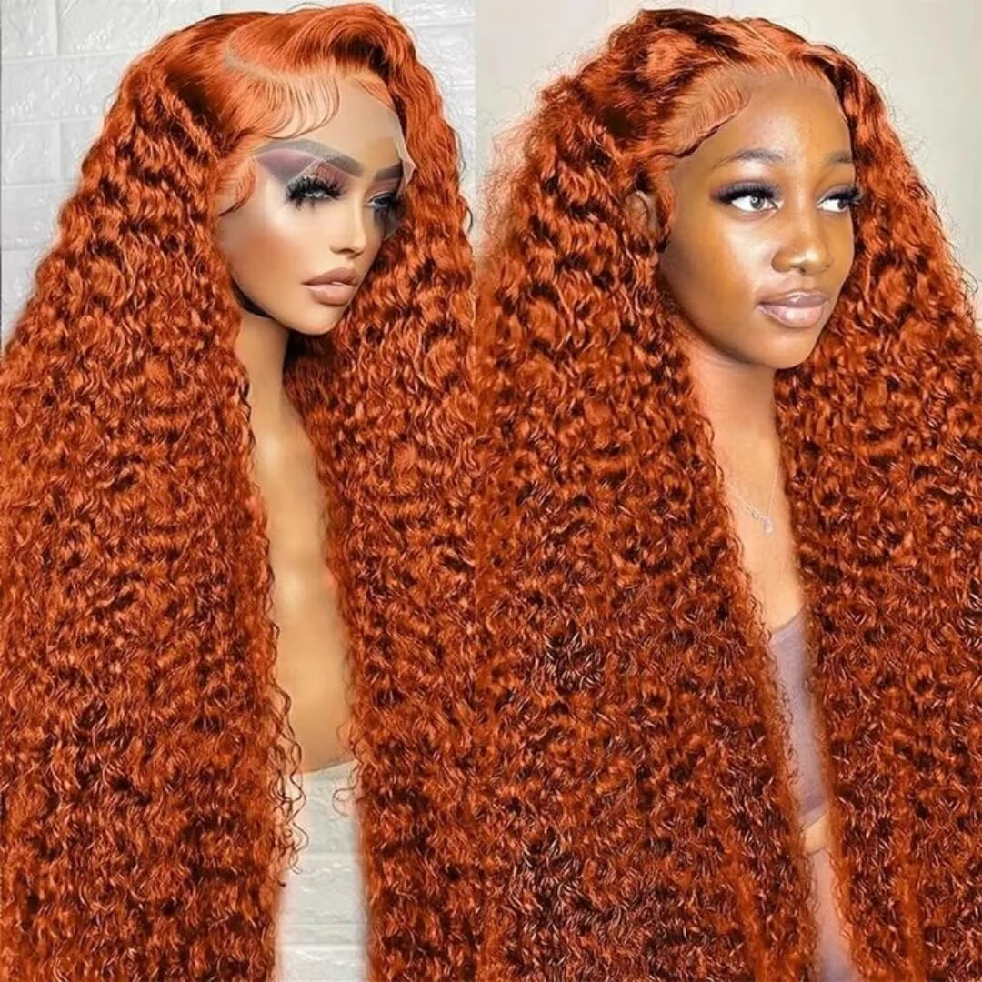 Ginger Deep Wave Lace Front Human Hair Wig for Women