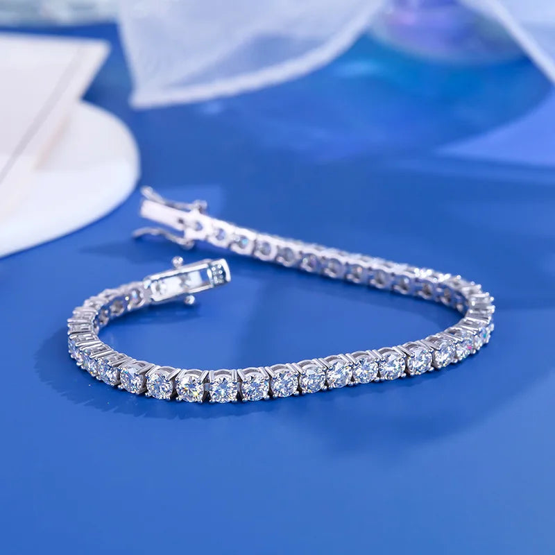 Moissanite Tennis Bracelet in Sterling Silver