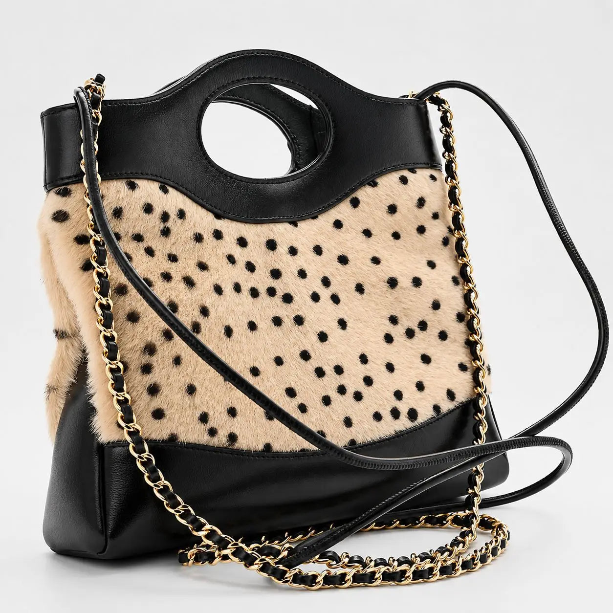 Women Shoulder Crossbody Bag Faux Fur leopard print Bucket Bag Luxury Plush Commuter Handbag Fashion Large Capacity Tote Bag