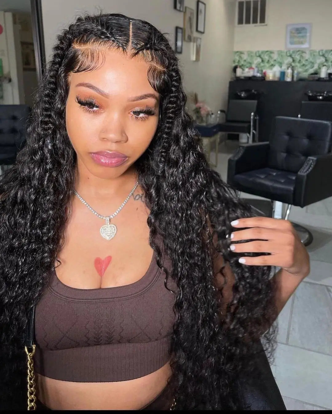 Glueless Deep Wave Water Curl Wig