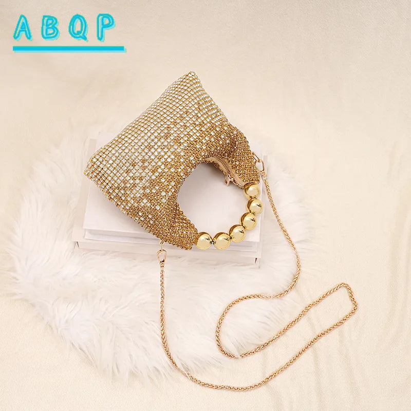 New Evening Handbag Luxury Brand Shiny Dinner Party Women's Handbag Fashion Trend Shiny Women's Shoulder Crossbody Bag