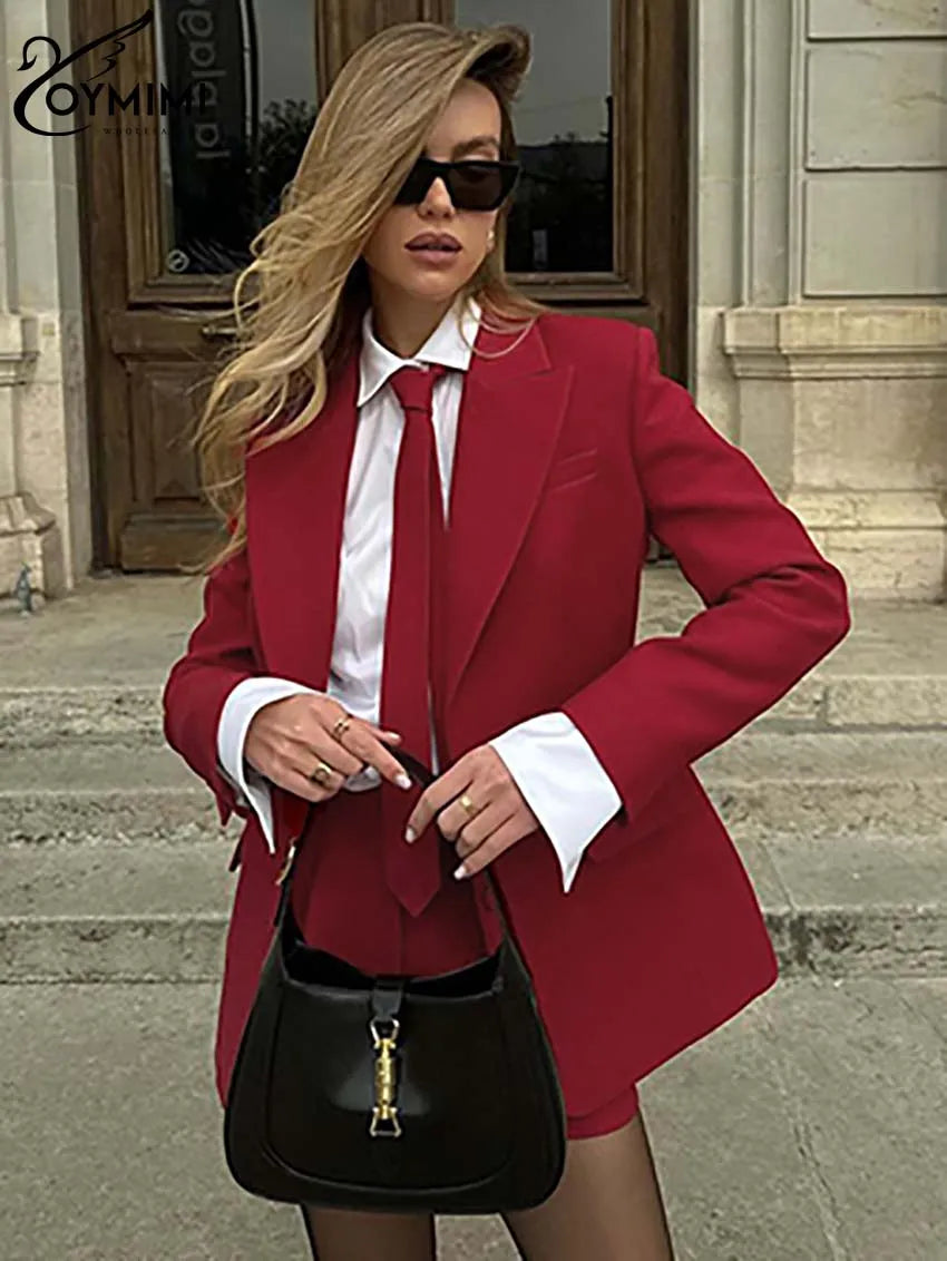 Bold Red Pockets Two Piece Set